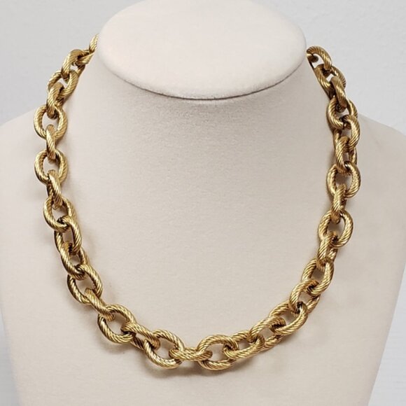 Louis Vuitton Lock & Key Gold with Unbranded CubanGeometry Stainless Steel Chain - Picture 8 of 10